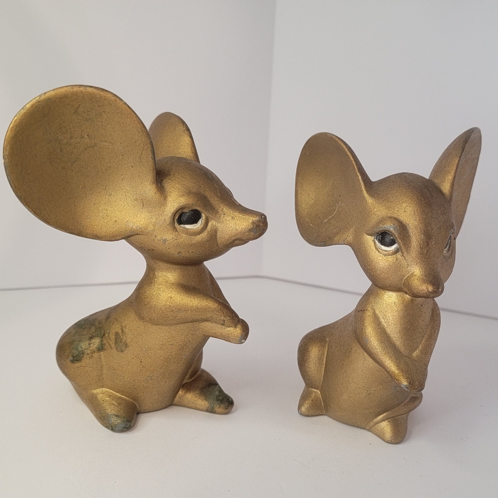 Vintage Hand Painted Ceramic Mice